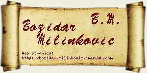 Božidar Milinković vizit kartica